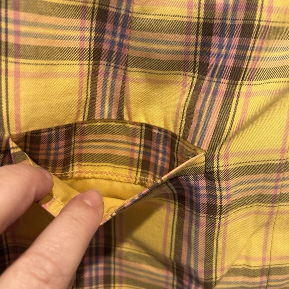 BB Dakota Mini Skirt Yellow Pink Plaid‎ Lined size 4 NWT Festival Y2k Whimsygoth - Picture 6 of 8